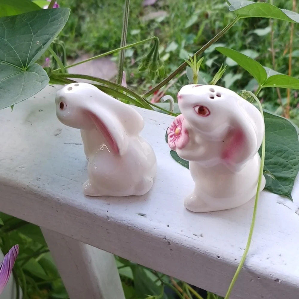 VINTAGE BUNNIES Salt & Pepper Shaker Set